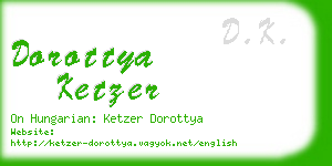 dorottya ketzer business card